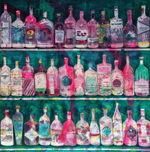 Load image into Gallery viewer, Pam Glew - Gin Bar GREEN - Large Print 70x70cm - Giclee Print