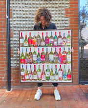 Load image into Gallery viewer, Red Wine Bar Original Painting - Framed