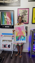 Load image into Gallery viewer, Warhol Biting Bitch Print - White Shuby UNFRAMED