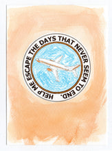 Load image into Gallery viewer, Adam Bridgland Original Postcard: Help Me Orange