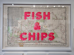 Dave Buonaguidi - Fish & Chips - Screenprint No 17 - Framed