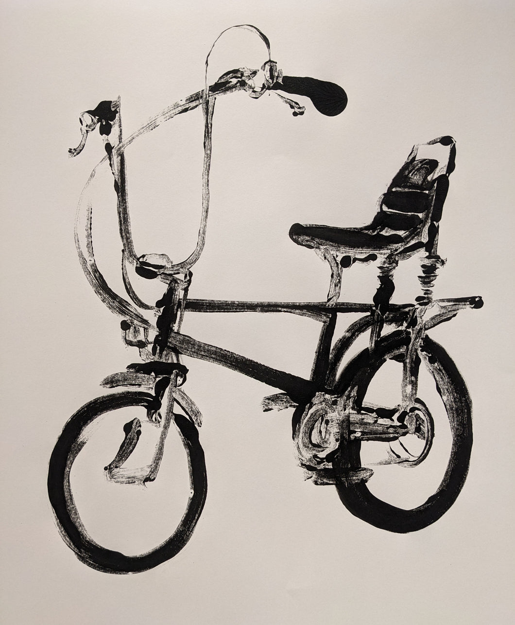 Benedict Gubb - Chopper Bike Original mono-print