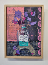 Load image into Gallery viewer, Pam Glew - Sweet peas in a Brighton Gin Bottle - Original Framed