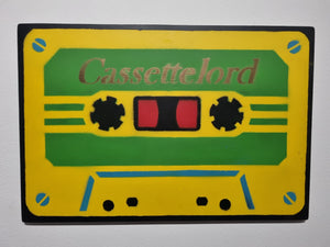 Cassette Lord Tape A3  Green on Yellow cassette