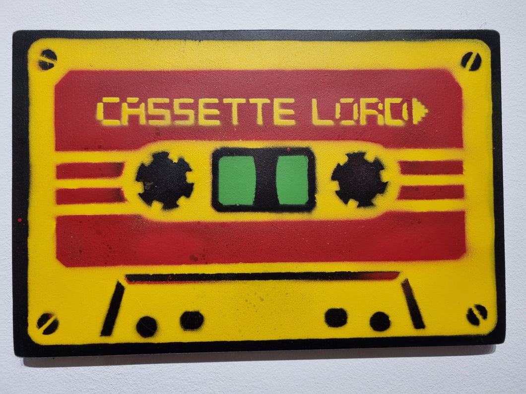 Cassette Lord Tape A4 Red on Yellow cassette
