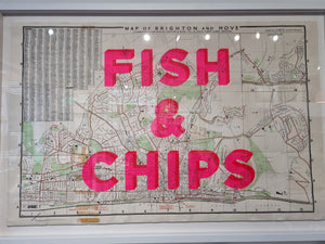 Dave Buonaguidi - Fish & Chips - Screenprint No 17 - Framed
