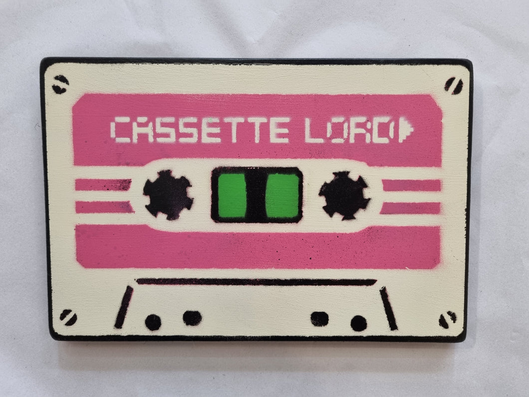 Cassette Lord - Tape A4 pink on cream cassette RESERVED AW