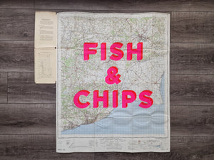 Fish & Chips Hastings 57x84cm - Dave Buonaguidi