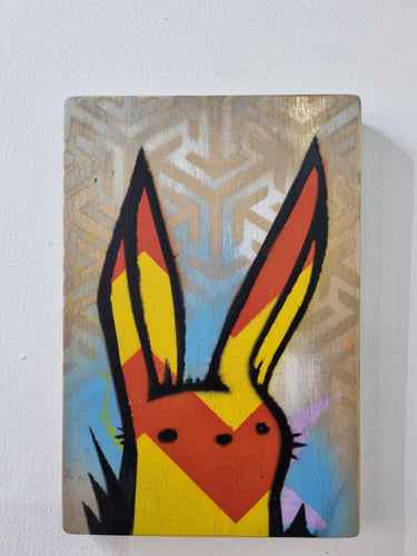 Cassette Lord - chevron bunny Yellow Red A4