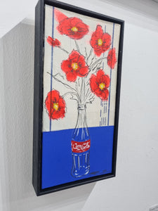 Pam Glew - Poppies in Coca Cola - Original Framed