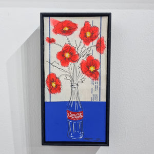 Pam Glew - Poppies in Coca Cola - Original Framed