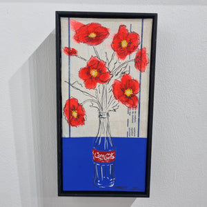 Pam Glew - Poppies in Coca Cola - Original Framed