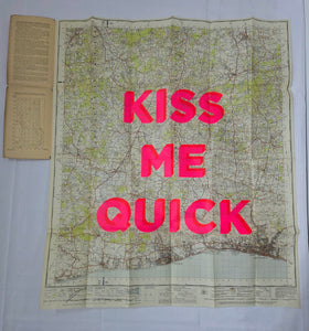 7 - Kiss Me Quick Brighton and Worthing 81 x 69cm - Dave Buonaguidi - Framed