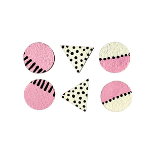 Ivy & Ginger Pink and White Mini Stud Earrings - Set of 3