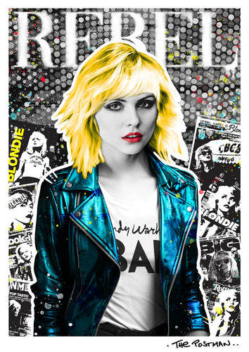 Blondie - REBEL - The Postman hand finished A2 Giclee Print