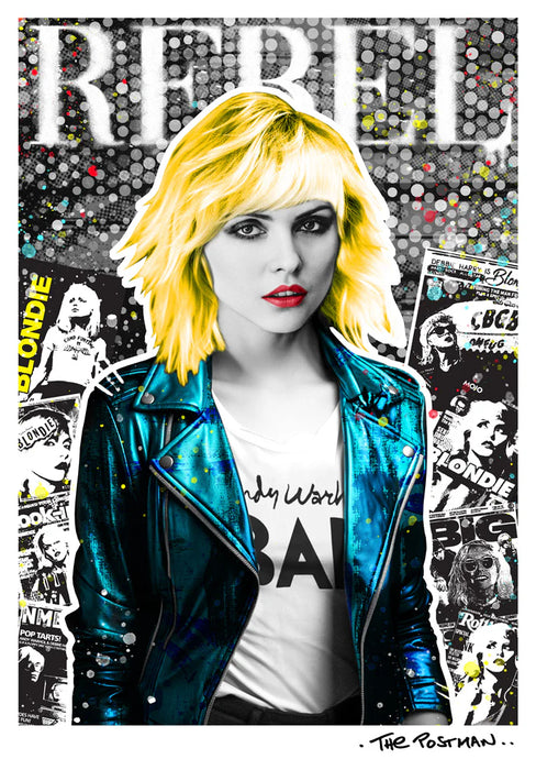 Blondie - REBEL - The Postman hand finished A3 Giclee Print