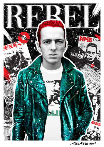 Joe Strummer - The Clash - Rebel - The Postman - Hand Finished A3 Giclee Print