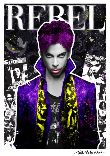Prince - Rebel - The Postman - Hand Finished A3 Giclee Print