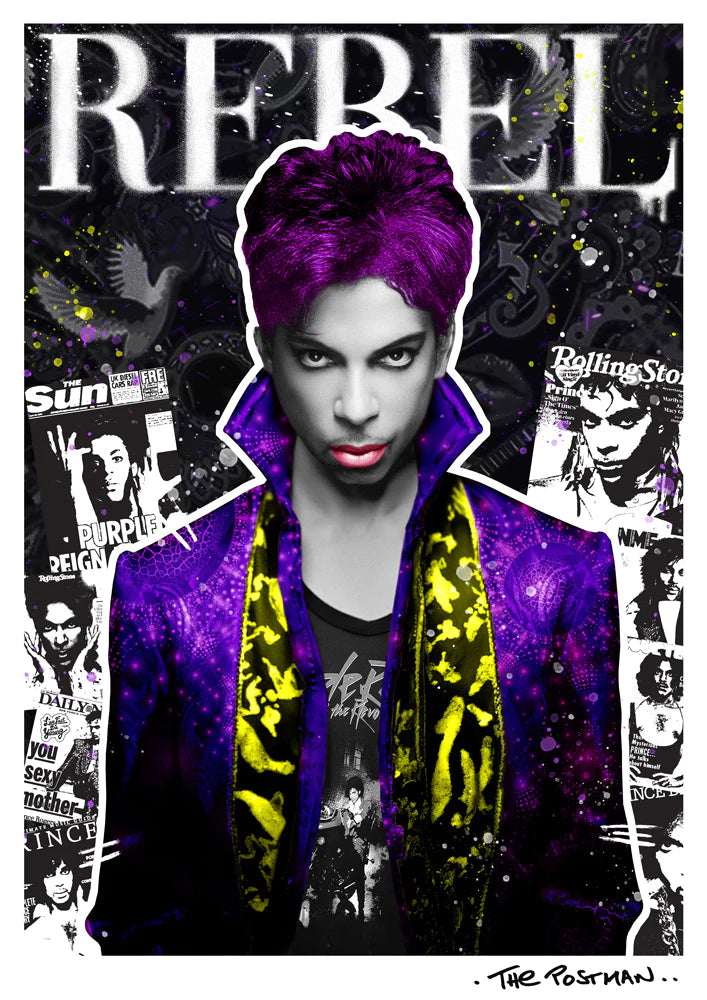 Prince - Rebel - The Postman - Hand Finished A3 Giclee Print PREORDER