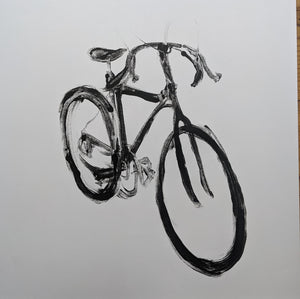 Benedict Gubb - Dutch Race Bike Original mono-print - 40x40cm - Framed