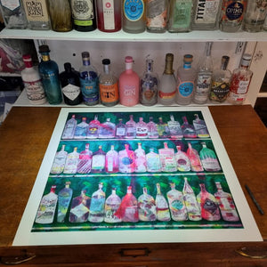 Pam Glew - Gin Bar - Large Print 70x70cm - Giclee Print