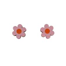 Ivy & Ginger-  Pink Daisy Stud Earrings