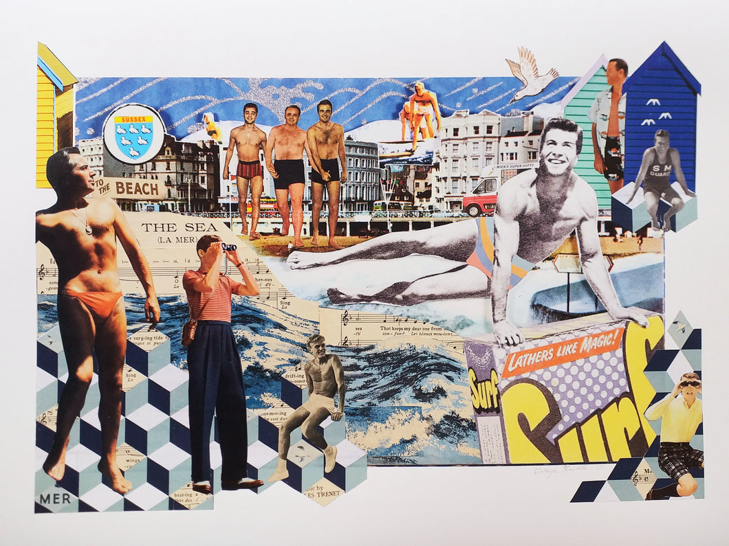 Vintage Shuffle - Beach Boys- Remix print