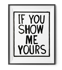 Billy The Kid - I'LL SHOW YOU MINE & IF YOU SHOW ME YOURS - Pair of prints FRAMED