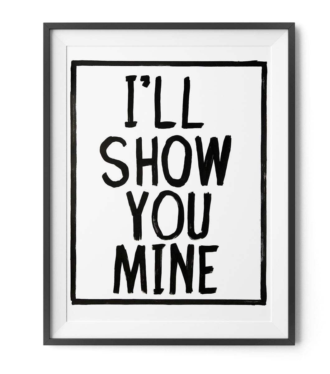 Billy The Kid - I'LL SHOW YOU MINE & IF YOU SHOW ME YOURS - Pair of prints FRAMED