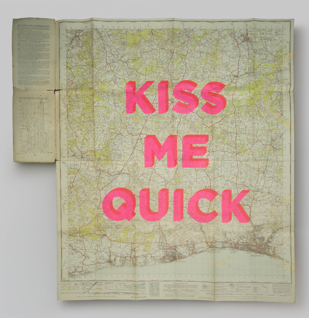 Kiss Me Quick Brighton and Worthing 81 x 69cm - Dave Buonaguidi