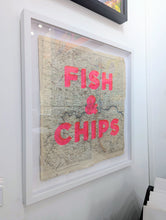 Load image into Gallery viewer, Fish &amp; Chips London Small FRAMED - Dave Buonaguidi 52 x 56 cm