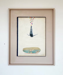 Descending - Cassia Beck - Original on book cover - framed