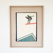 Load image into Gallery viewer, Dive Duo - Size 40x50cm - paper on book cover, framed