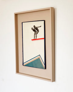 Dive Duo - Size 40x50cm - paper on book cover, framed