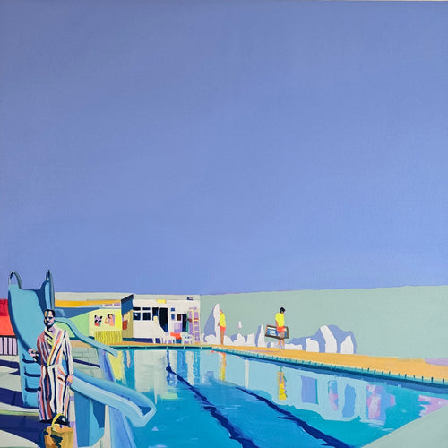 Ruth Mulvie - Dressing Gown - Oil & Acrylic on Canvas 100x100cm