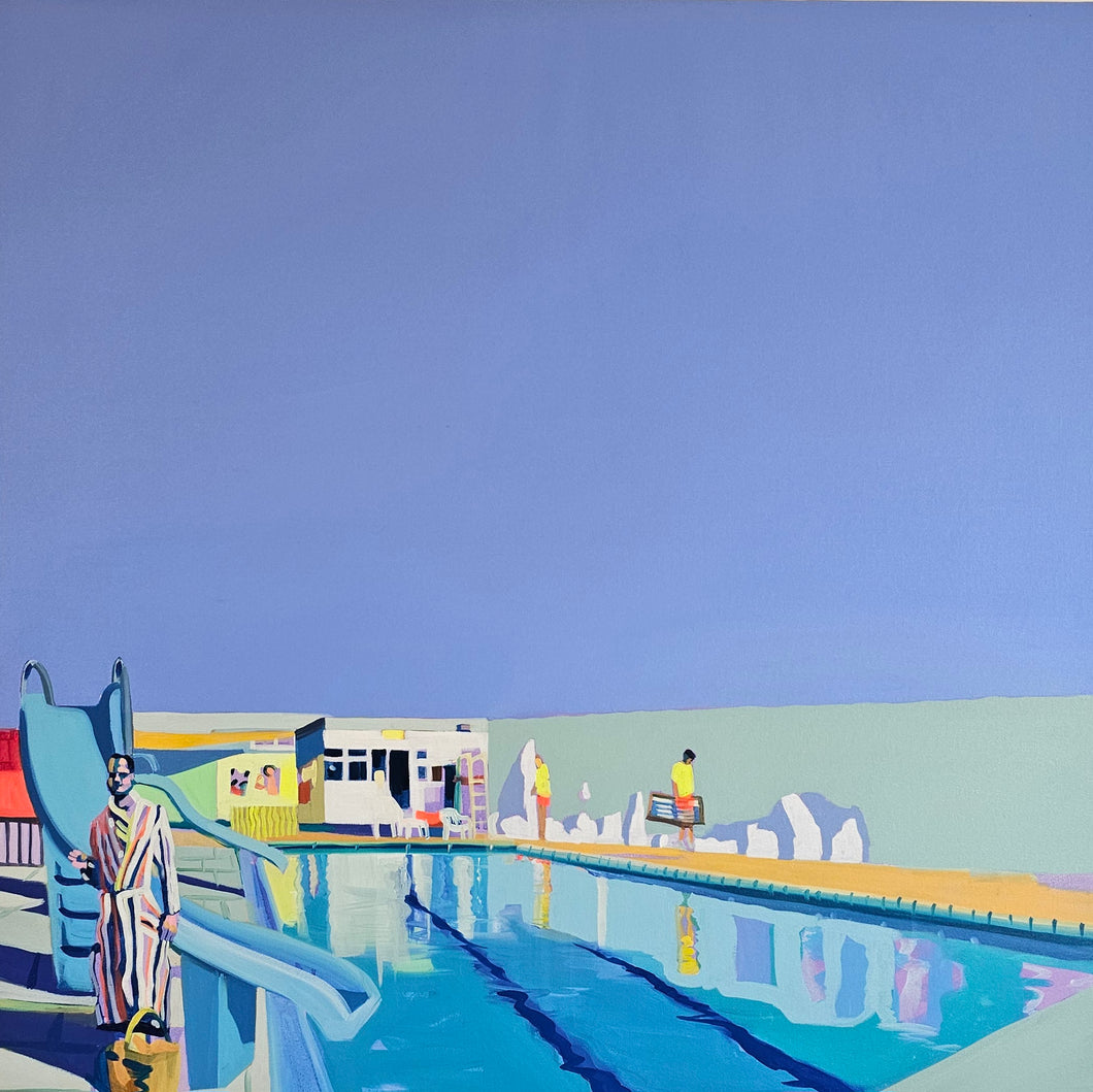 Ruth Mulvie - Dressing Gown - Oil & Acrylic on Canvas 100x100cm