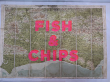 Load image into Gallery viewer, Fish &amp; Chips England and Wales Map - Dave Buonaguidi - 77 x 53.5cm