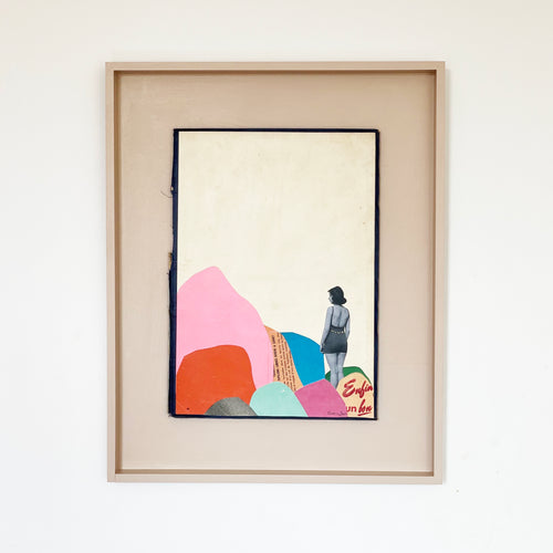 Finally a Good One - Size 40x50cm - paper on book cover, framed
