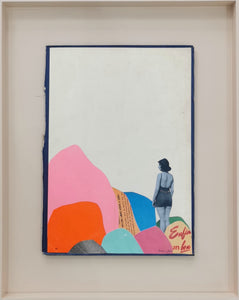Finally a Good One - Size 40x50cm - paper on book cover, framed