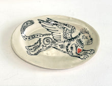 Load image into Gallery viewer, Lucy Corke - Flying Tiger 30cm stoneware oval plate