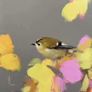 Heidi Langridge - Goldcrest in magenta pink - Reserved