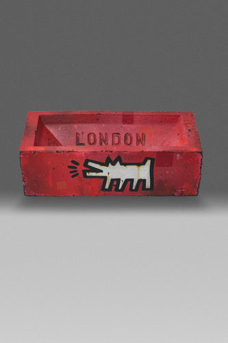 Jameson Robinson - Haring Dog (Red) - London Brick - Painted Brick