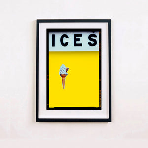 Ices Lemon Yellow - Richard Heeps- Framed Black 54x41cm- Small