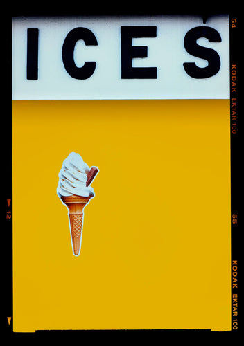 Ices Mustard yellow - Richard Heeps- Framed in Black 77x60cm - PREORDER