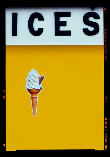 Ices Mustard - Richard Heeps Framed Black 70x55cm