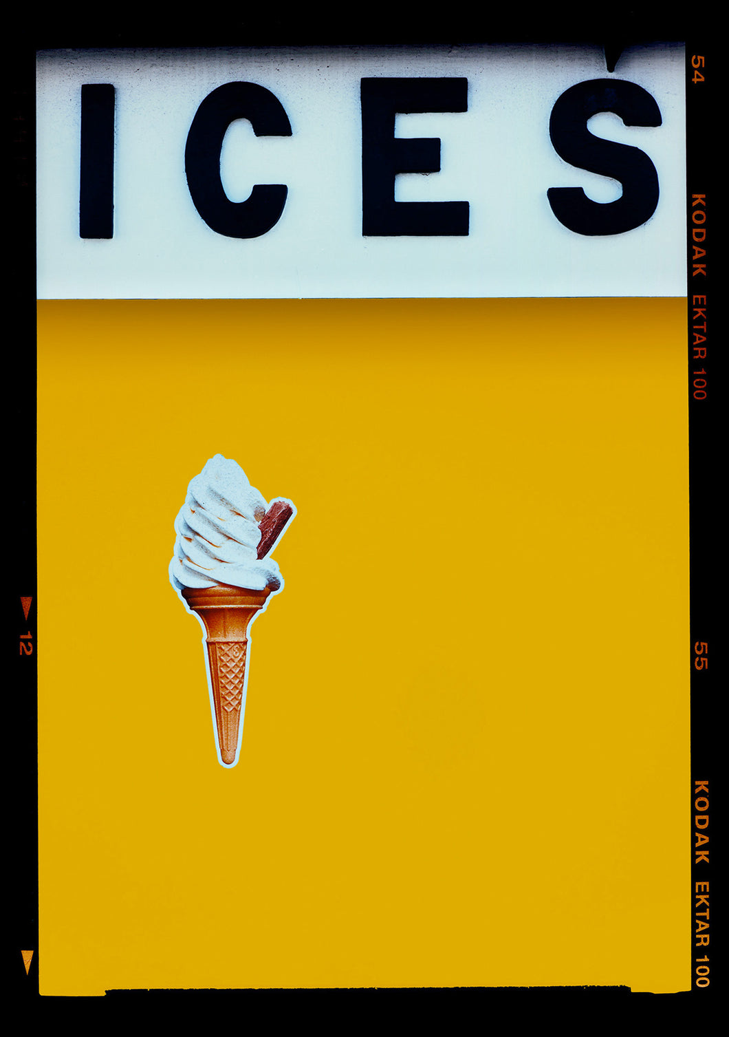 Ices Mustard - Richard Heeps Framed Black 70x55cm