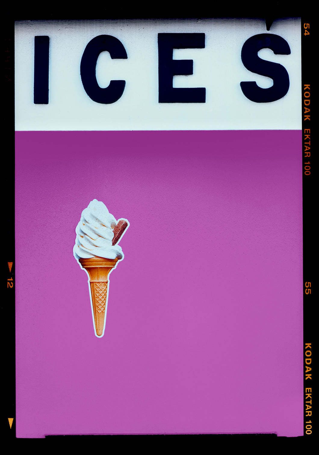 Ices Plum - Richard Heeps Framed Black 70x55cm