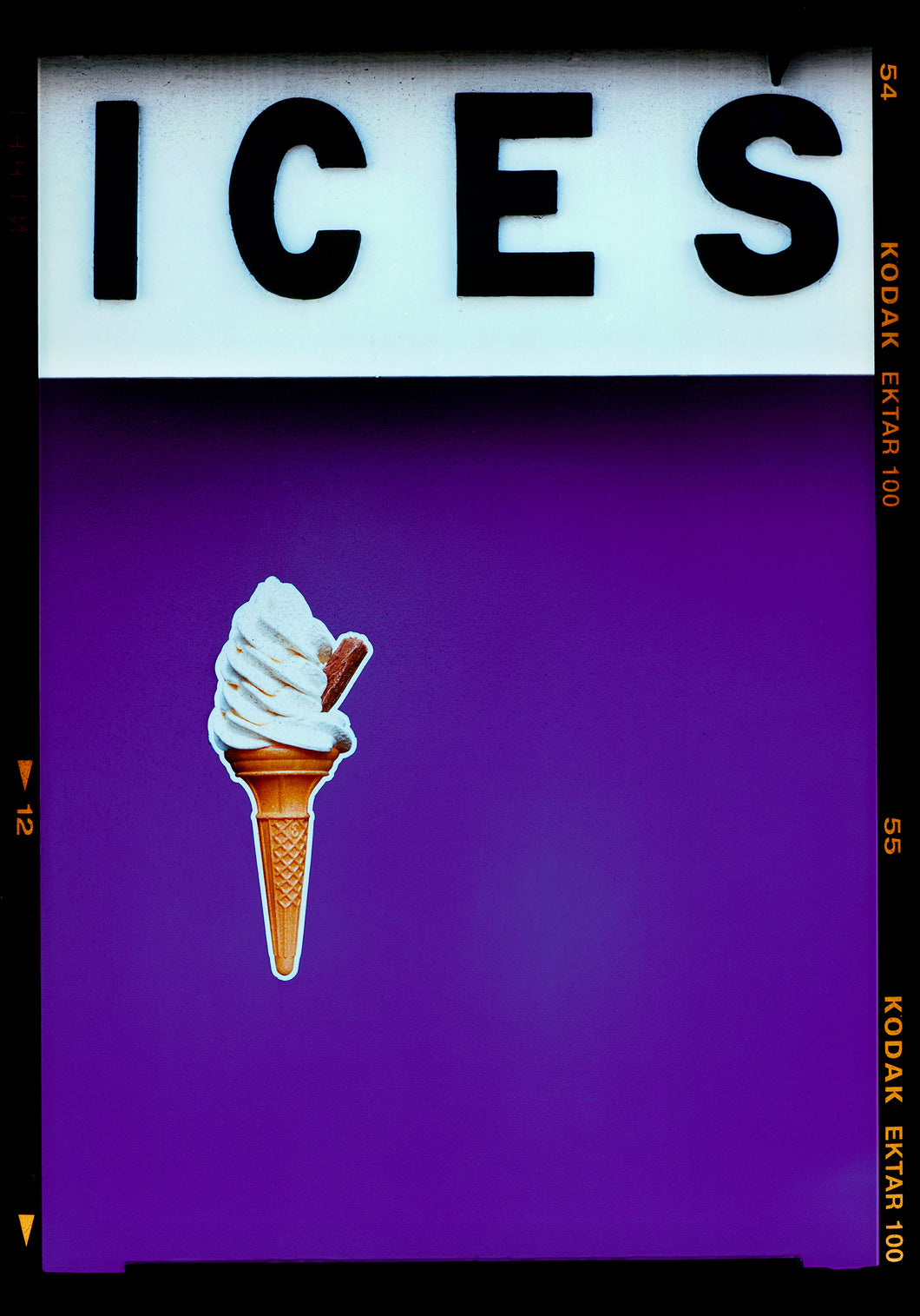 Ices Purple - Richard Heeps Large -Framed in white