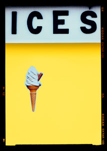 Ices Sherbet yellow - Richard Heeps- Framed White 54x41cm- Small