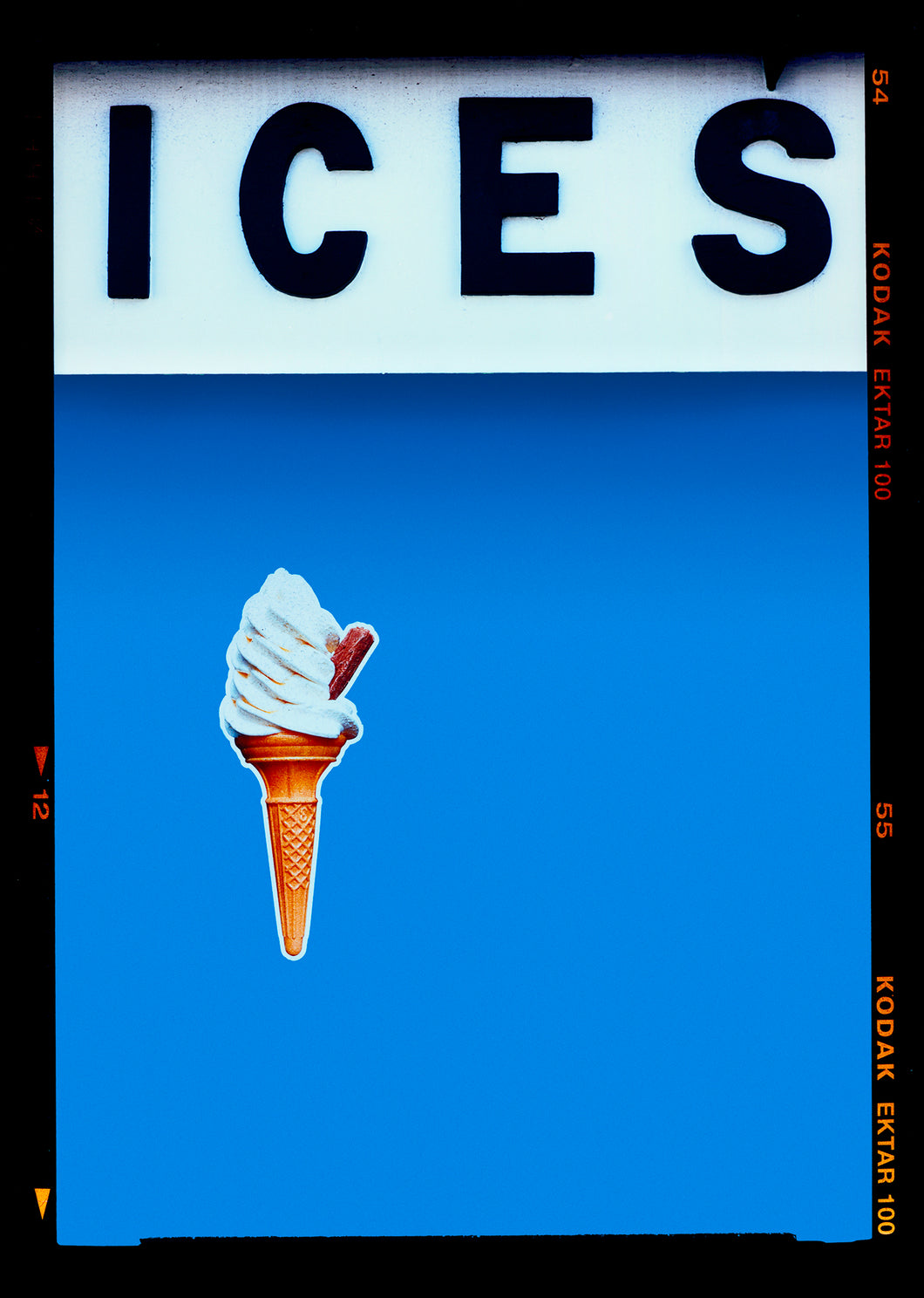 Ices Sky Blue - Richard Heeps Framed White 54x41cm- Small